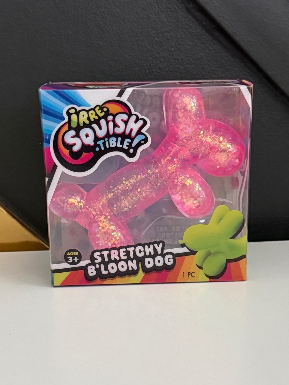 IRRE-SQUISH-TIBLE! Stretchy B'loon Dog Toy - Pink